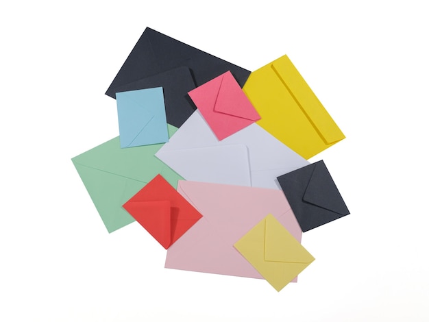 Closeup Photo of Colorful Envelopes Photo