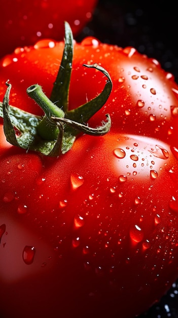 Photo a closeup photo of a fresh red tomato