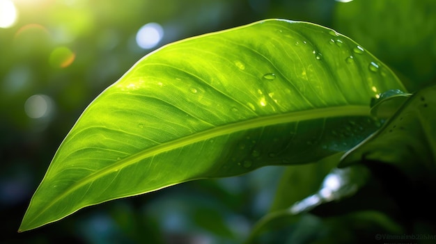 Closeup photo of green tree leaves