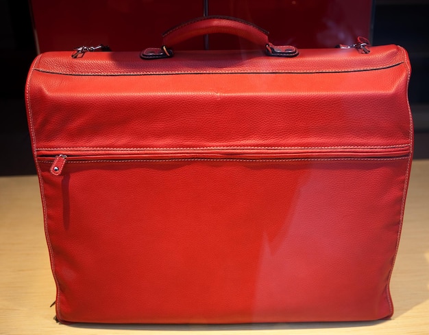 Closeup photo of a handbag exposed in a shopwindow