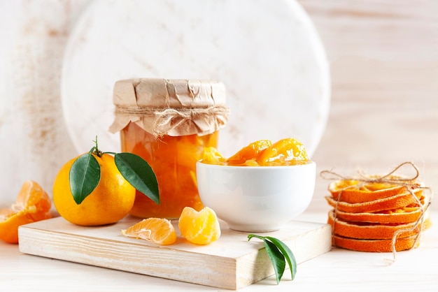 Closeup photo of Homemade tangerine marmalade