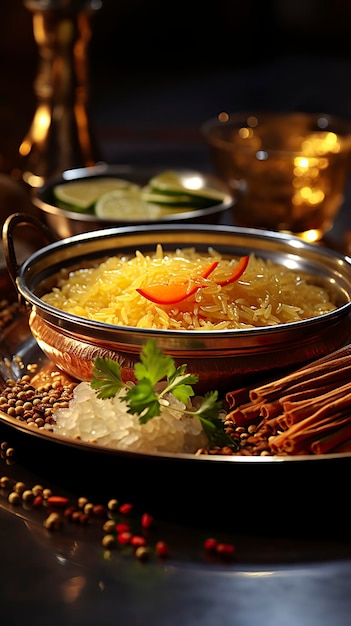 마하 시브라트리 전통 음식 디발리 마하 시바트리 예배 장식의 클로즈업 사진