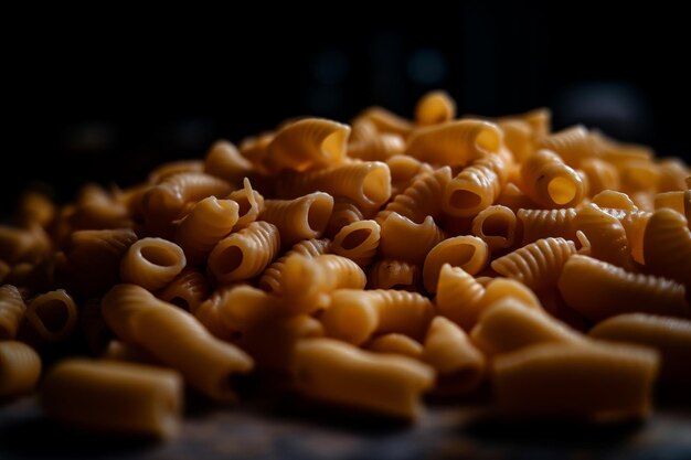 Foto foto da vicino dell'ai generativa della pasta