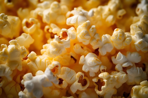 Closeup photo of popcorn High quality