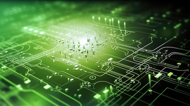 closeup photo of a printed circuit board with intricate