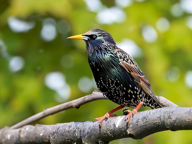 closeup photo of staling bird ornithology