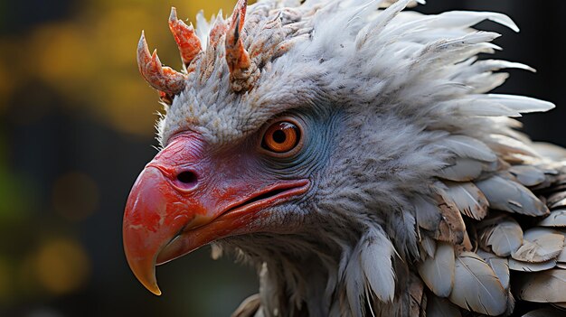 Closeup photo of a vulture looking any direction