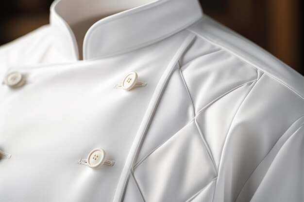 Photo closeup photo of white chef uniform