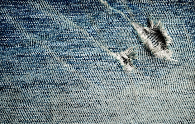 Closeup photograph of the background The texture of blue jeans style grunge