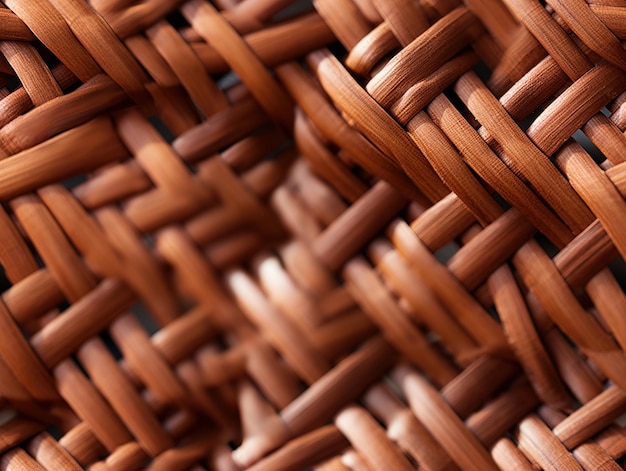 Photo a closeup photograph of intricately woven wicker fur