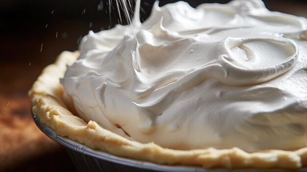 CloseUp Photograph of Marshmallow Fluff Being Dolloped A CloudLike Confectionery Delight