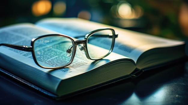 A closeup photograph of a pair of glasses