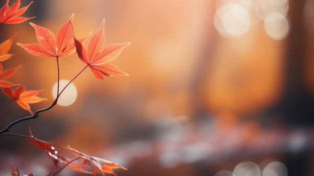 AIが生成した美しい秋の背景のクローズアップ写真