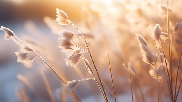 Closeup photography of a beautiful winter background