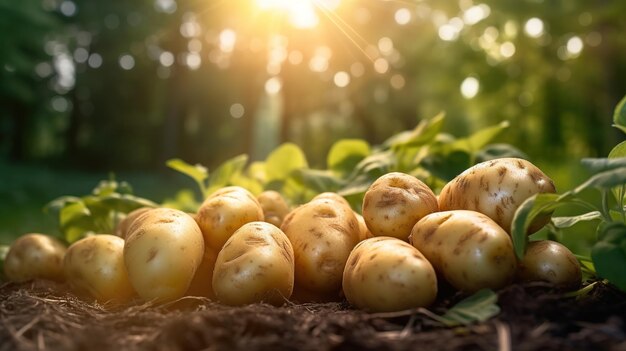 Photo closeup photography of potatoes