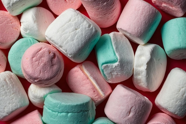 Closeup of a Pile of Marshmallows