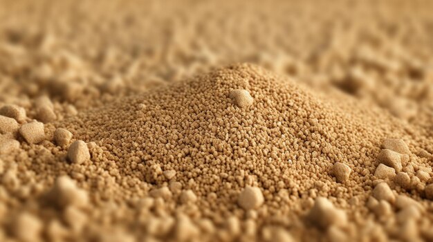 Closeup of a pile of sand Macro Selective focus