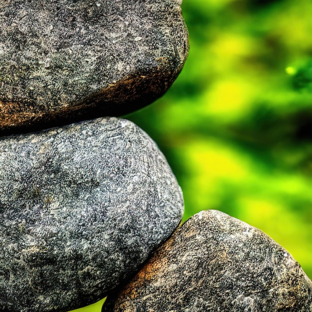 Closeup of a pile of stones and pebbles