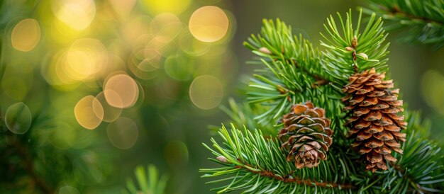 CloseUp of Pine Cone on Tree