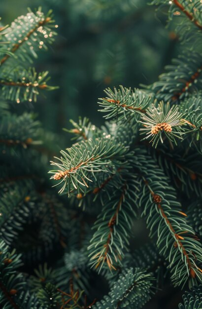 CloseUp of a Pine Tree Branch