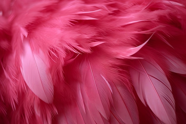 Closeup of pink feathers background