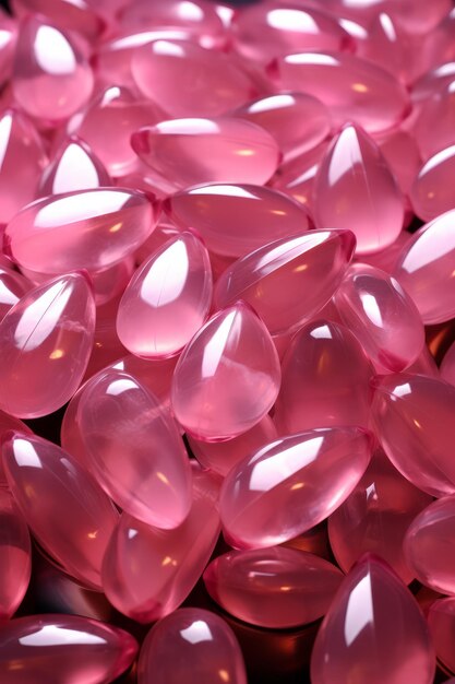 Photo closeup of pink pills