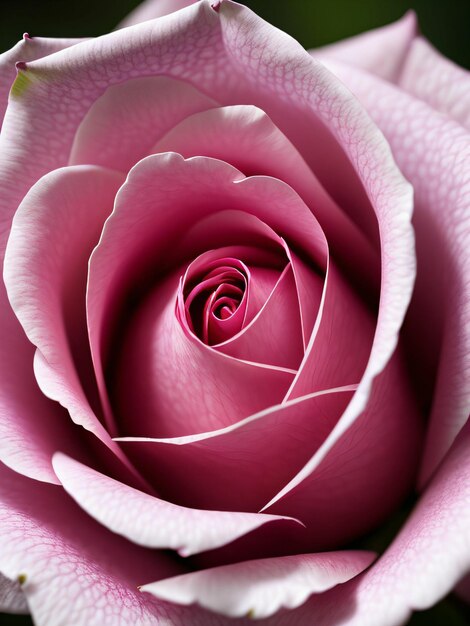 closeup of pink rose in black and white