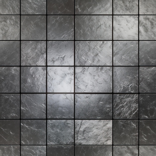 Closeup of a platinum tile texture with a metallic sheen