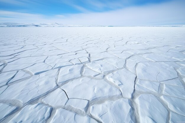 Closeup of polar glacier ice cracks