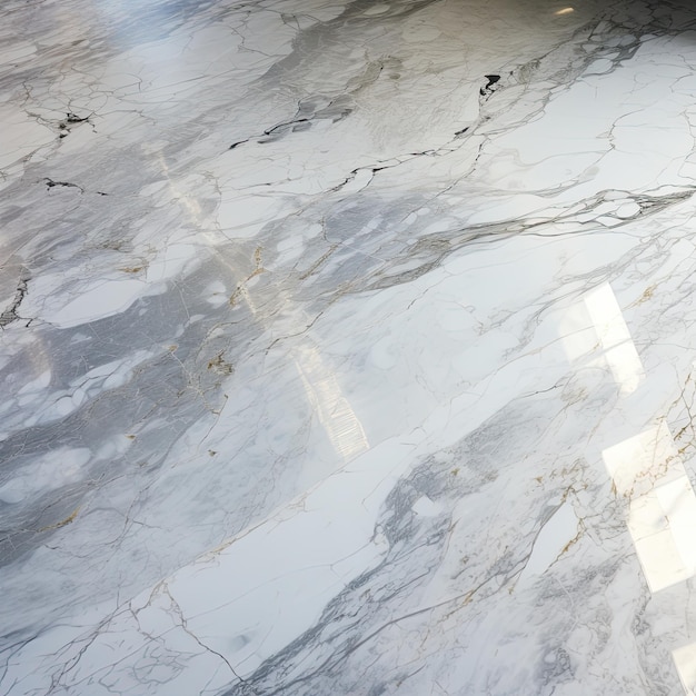 Closeup of Polished Marble Flooring