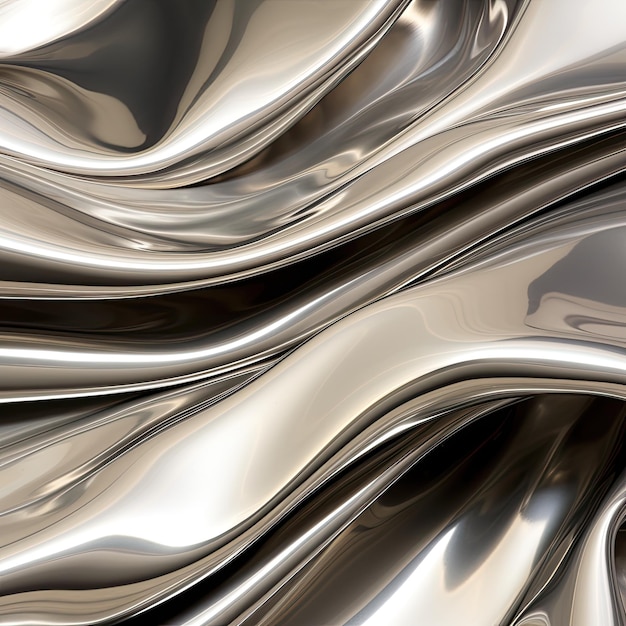 Closeup of Polished Stainless Steel