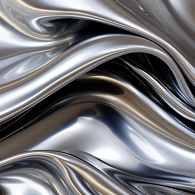 Closeup of Polished Stainless Steel