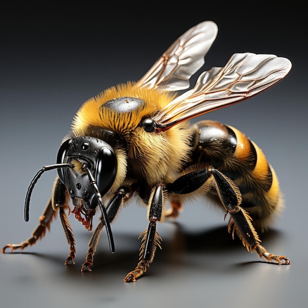 授粉 する 蜂 の 近く の 写真