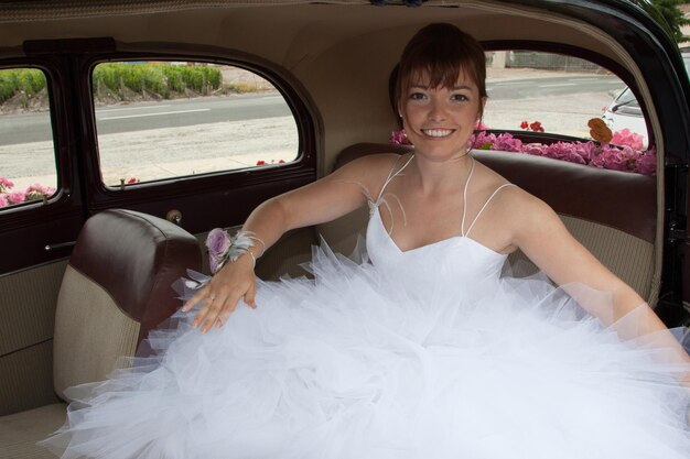 Closeup portrait of beautiful bride soft focus