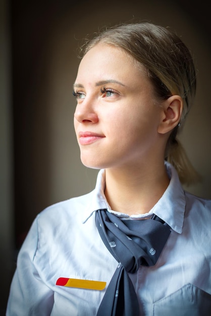 Closeup portrait of a beautiful girl