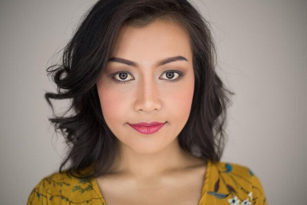 Closeup portrait of a beautiful woman