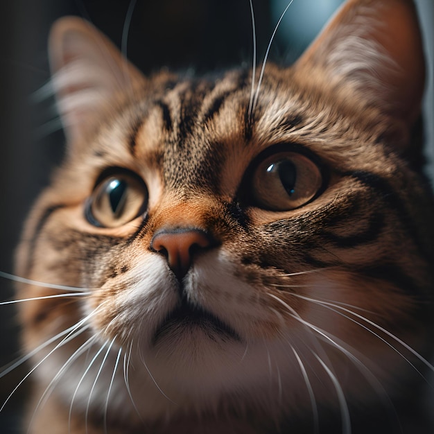 Closeup portrait of a cat