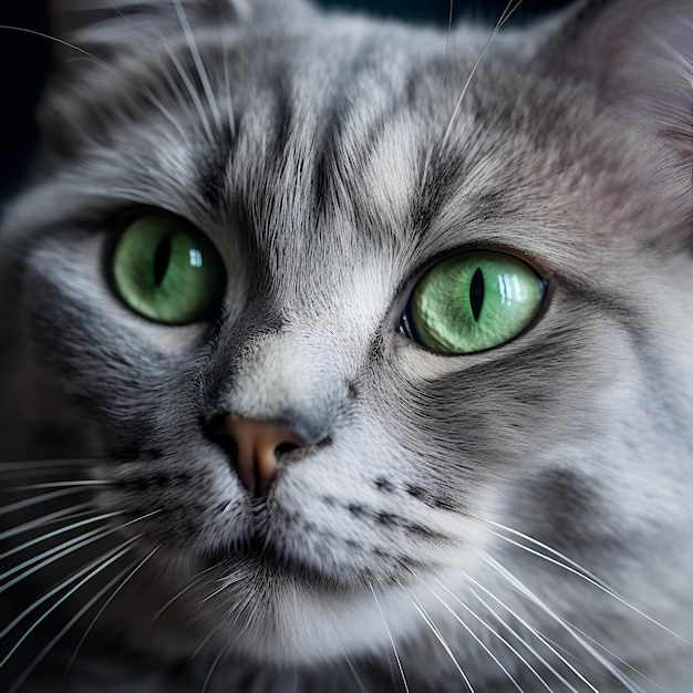 Closeup portrait of a cat