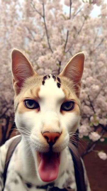 Closeup portrait of a cat