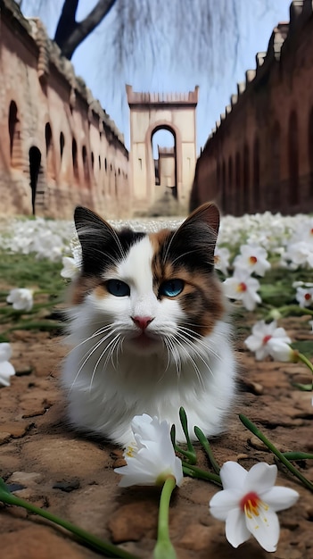 Closeup portrait of a cat