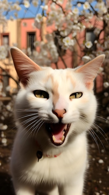 Closeup portrait of a cat