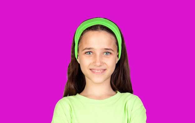 Closeup portrait of caucasian girl