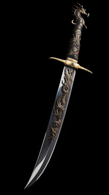 Closeup portrait of a Chinese Blade against white background with space for text background image