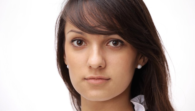 Closeup portrait of a confident young woman