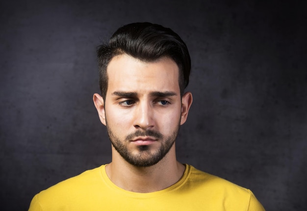 Closeup portrait of a crying man