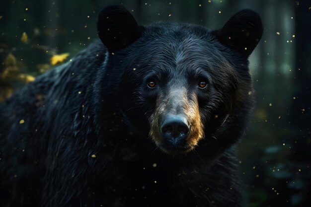 Foto closeup ritratto di un orso bruno europeo rete neurale generata dall'intelligenza artificiale