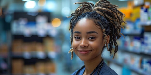 Closeup portrait of friendly healthcare administrator or doctor medical worker in hospital