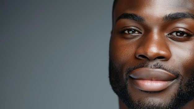 Closeup portrait of a handsome african american man