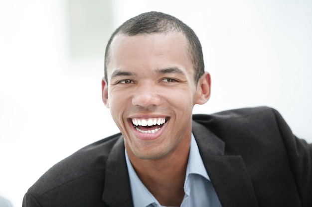 Closeup portrait of a handsome business man