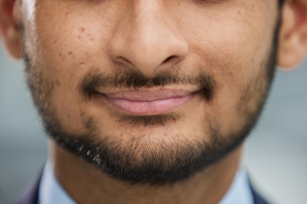 Closeup portrait of a masculine handsome man